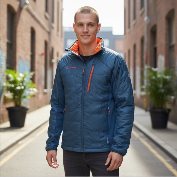 Mammut Eiger Extreme Men’s Light Insulated Polartec Alpha Jacket, Grey-Blue, M - Picture 1 of 12